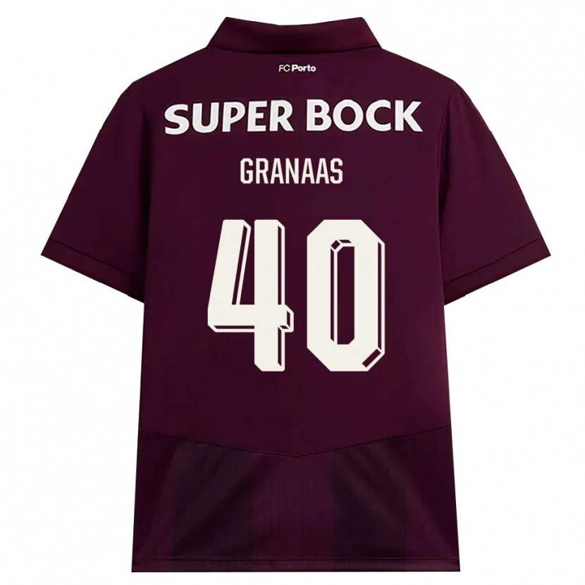 Danxen Men Eirik Granaas #40 Burgundy White Away Jersey 2026/27 T-Shirt