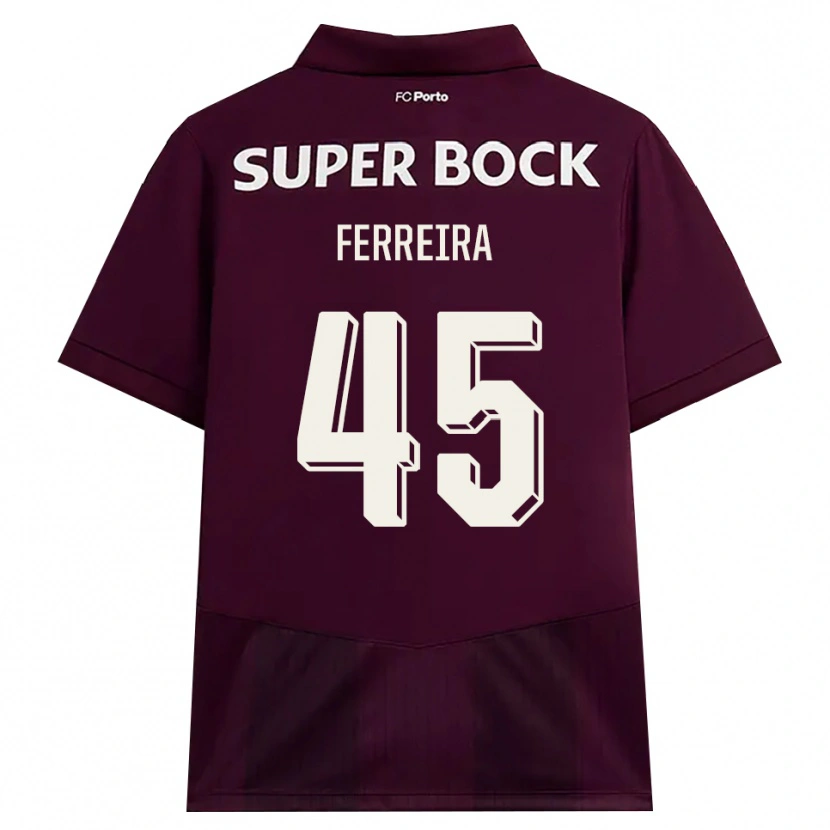 Danxen Men Tiago Ferreira #45 Burgundy White Away Jersey 2026/27 T-Shirt