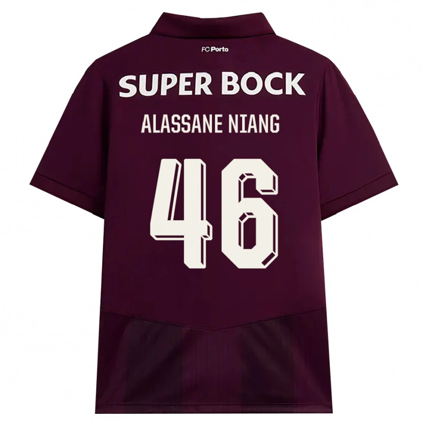 Danxen Men Mame Alassane Niang #46 Burgundy White Away Jersey 2026/27 T-Shirt
