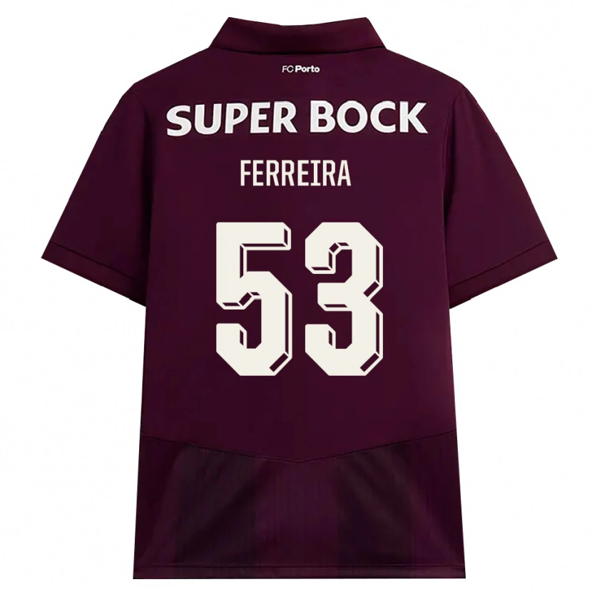 Danxen Men Eduardo Ferreira #53 Burgundy White Away Jersey 2026/27 T-Shirt