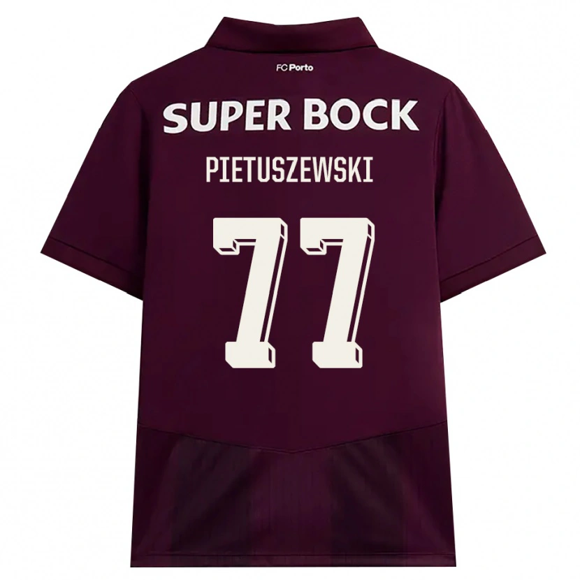 Danxen Men Oskar Pietuszewski #77 Burgundy White Away Jersey 2026/27 T-Shirt