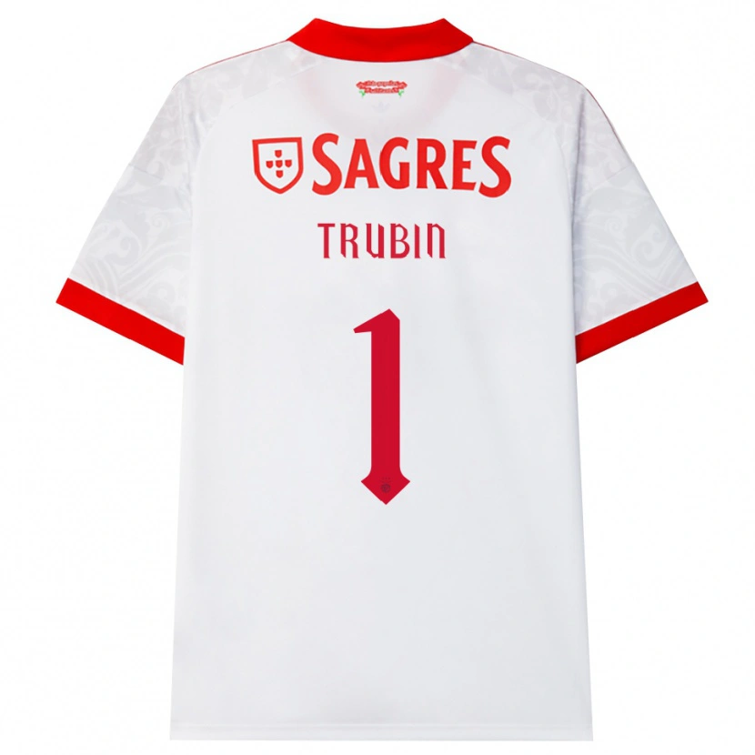 Danxen Men Anatoliy Trubin #1 White Red Yellow Away Jersey 2026/27 T-Shirt