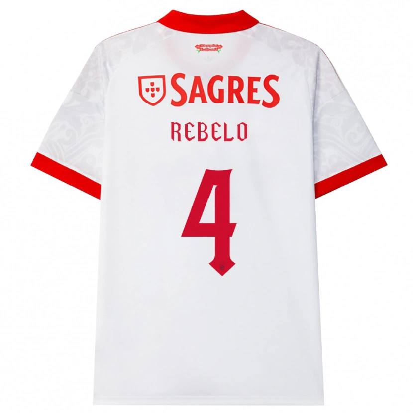 Danxen Men Silvia Rebelo #4 White Red Yellow Away Jersey 2026/27 T-Shirt