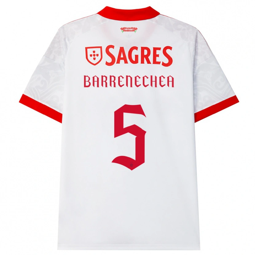 Danxen Men Enzo Barrenechea #5 White Red Yellow Away Jersey 2026/27 T-Shirt