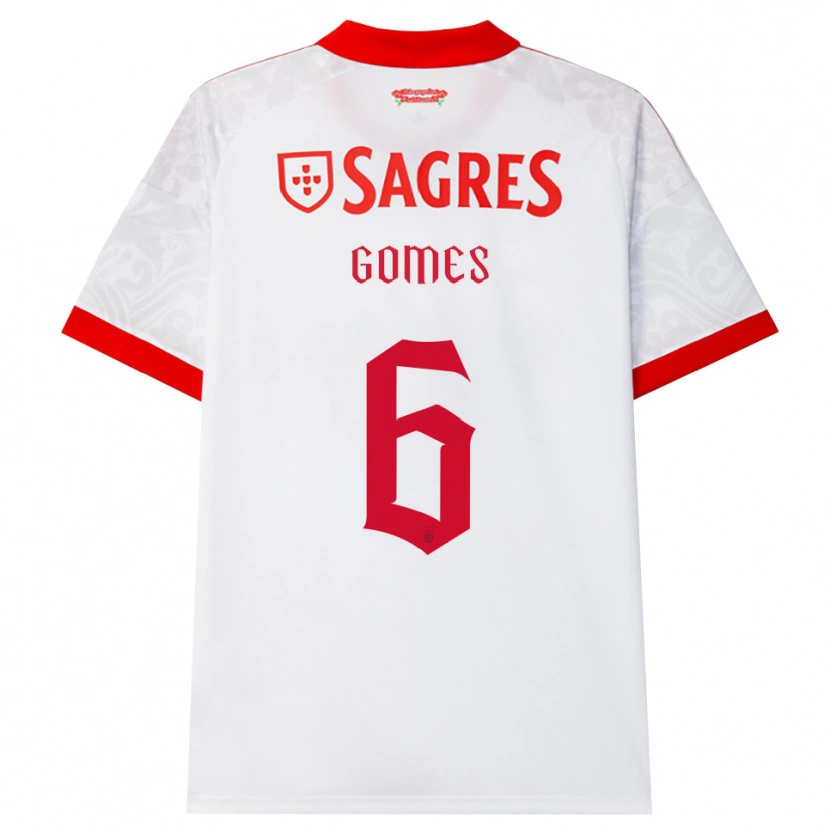 Danxen Men Hugo Gomes #6 White Red Yellow Away Jersey 2026/27 T-Shirt