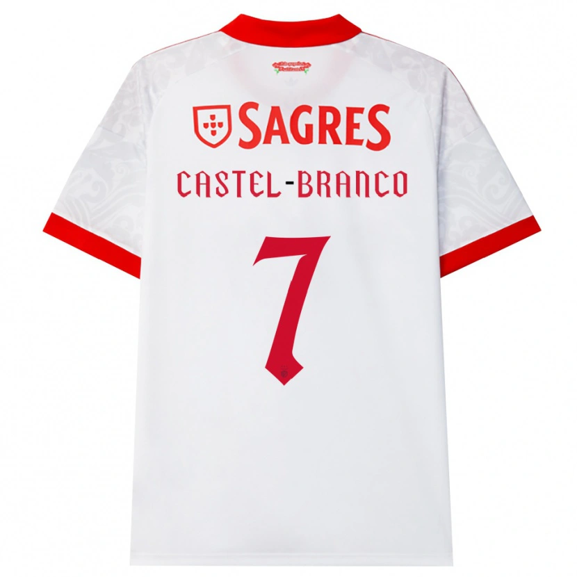 Danxen Men Diego Castel-Branco #7 White Red Yellow Away Jersey 2026/27 T-Shirt