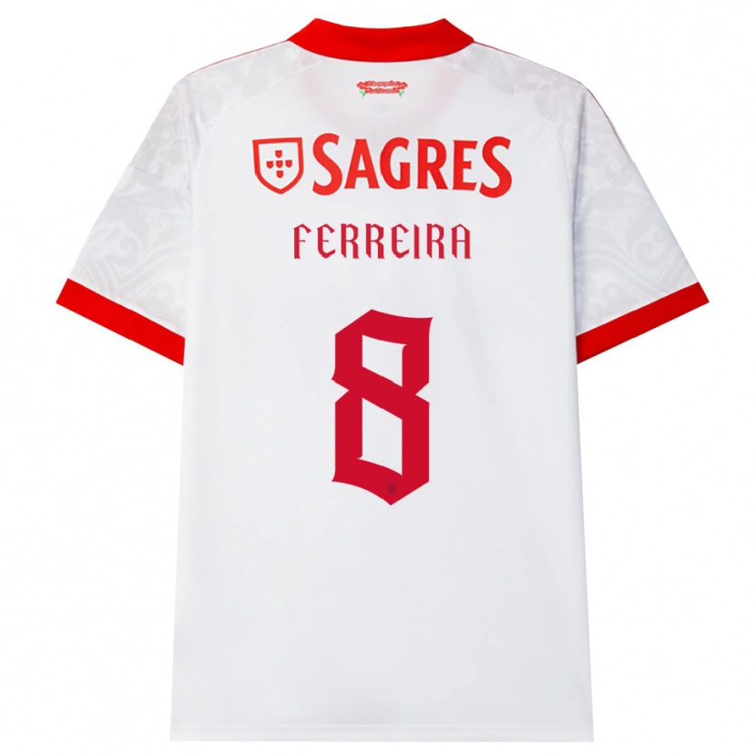 Danxen Men Isaac Ferreira #8 White Red Yellow Away Jersey 2026/27 T-Shirt