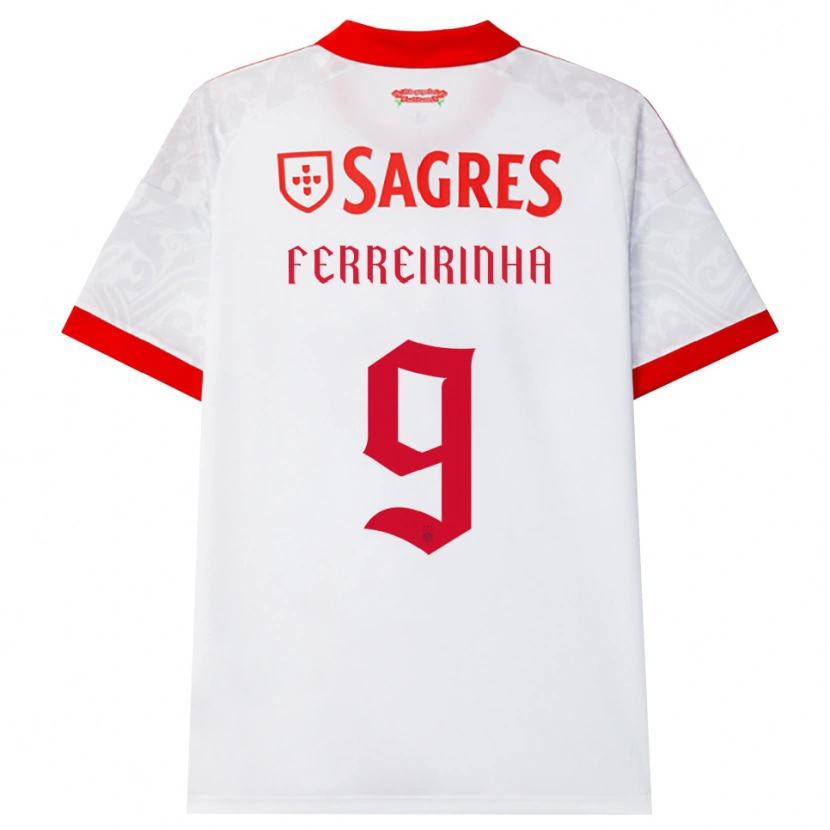 Danxen Men Afonso Ferreirinha #9 White Red Yellow Away Jersey 2026/27 T-Shirt