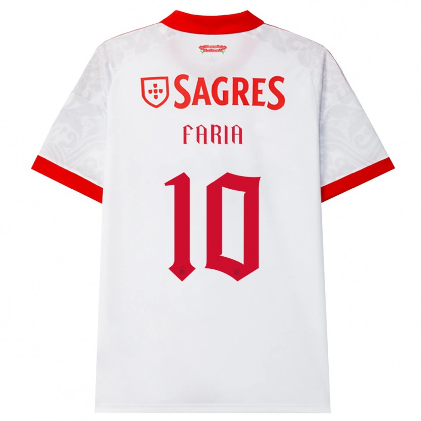 Danxen Men Andreia Faria #10 White Red Yellow Away Jersey 2026/27 T-Shirt