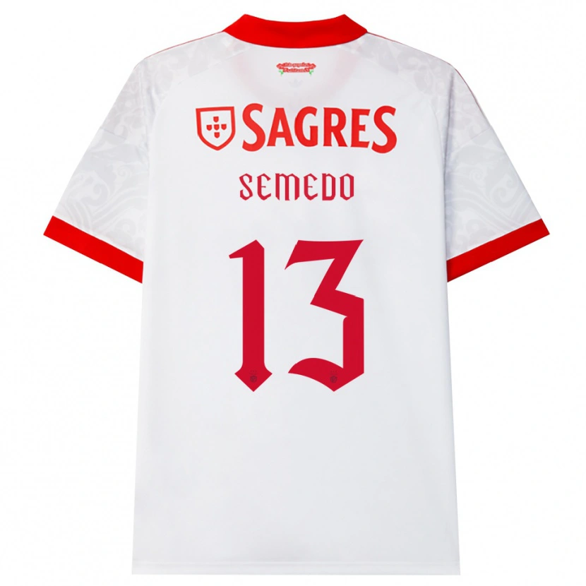 Danxen Men Benjamim Semedo #13 White Red Yellow Away Jersey 2026/27 T-Shirt