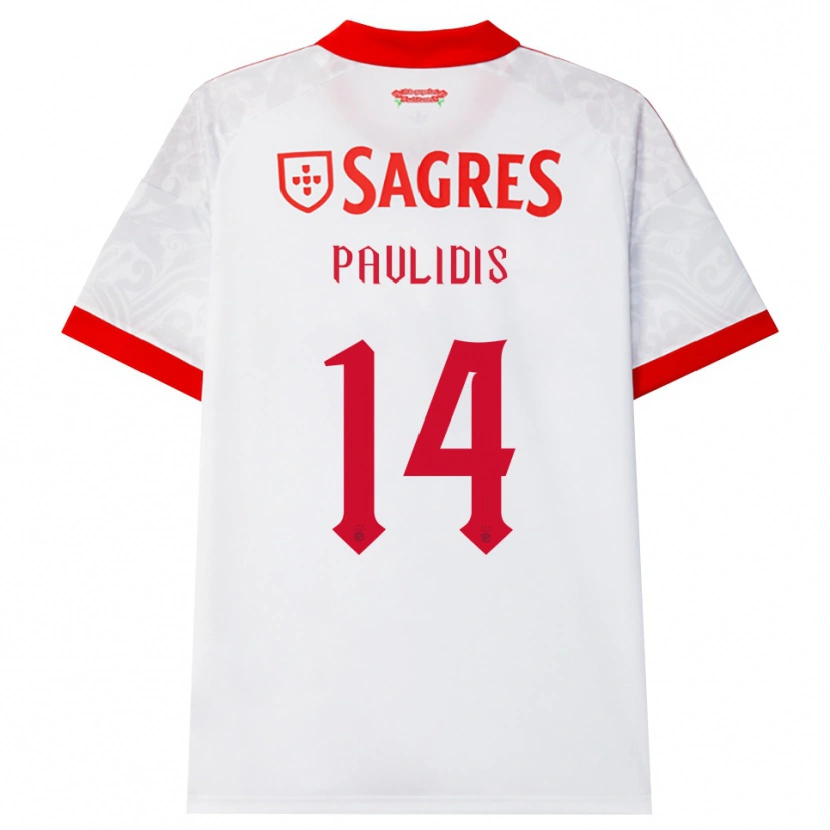 Danxen Men Vangelis Pavlidis #14 White Red Yellow Away Jersey 2026/27 T-Shirt