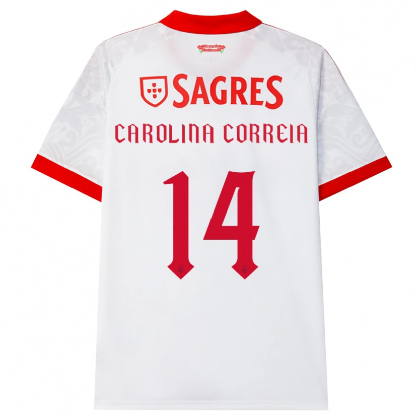 Danxen Men Carolina Correia #14 White Red Yellow Away Jersey 2026/27 T-Shirt