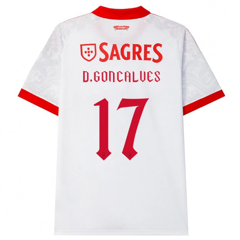 Danxen Men Diogo Goncalves #17 White Red Yellow Away Jersey 2026/27 T-Shirt