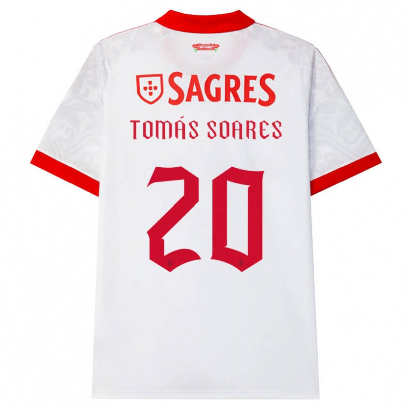 Danxen Men Tomás Soares #20 White Red Yellow Away Jersey 2026/27 T-Shirt