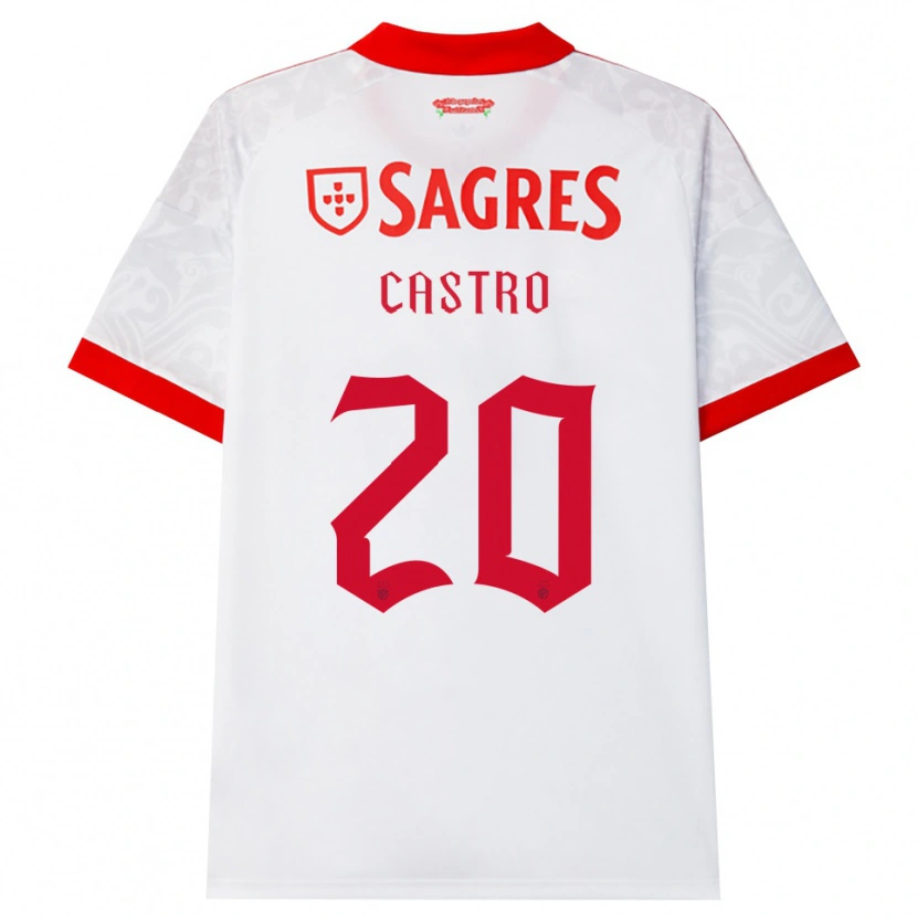 Danxen Men Guilherme Castro #20 White Red Yellow Away Jersey 2026/27 T-Shirt
