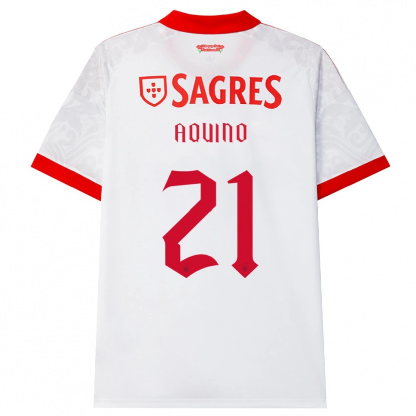 Danxen Men Jesus Aquino #21 White Red Yellow Away Jersey 2026/27 T-Shirt
