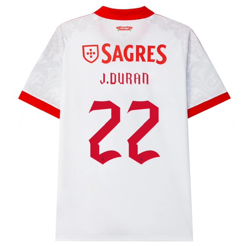 Danxen Men Jhon Durán #22 White Red Yellow Away Jersey 2026/27 T-Shirt