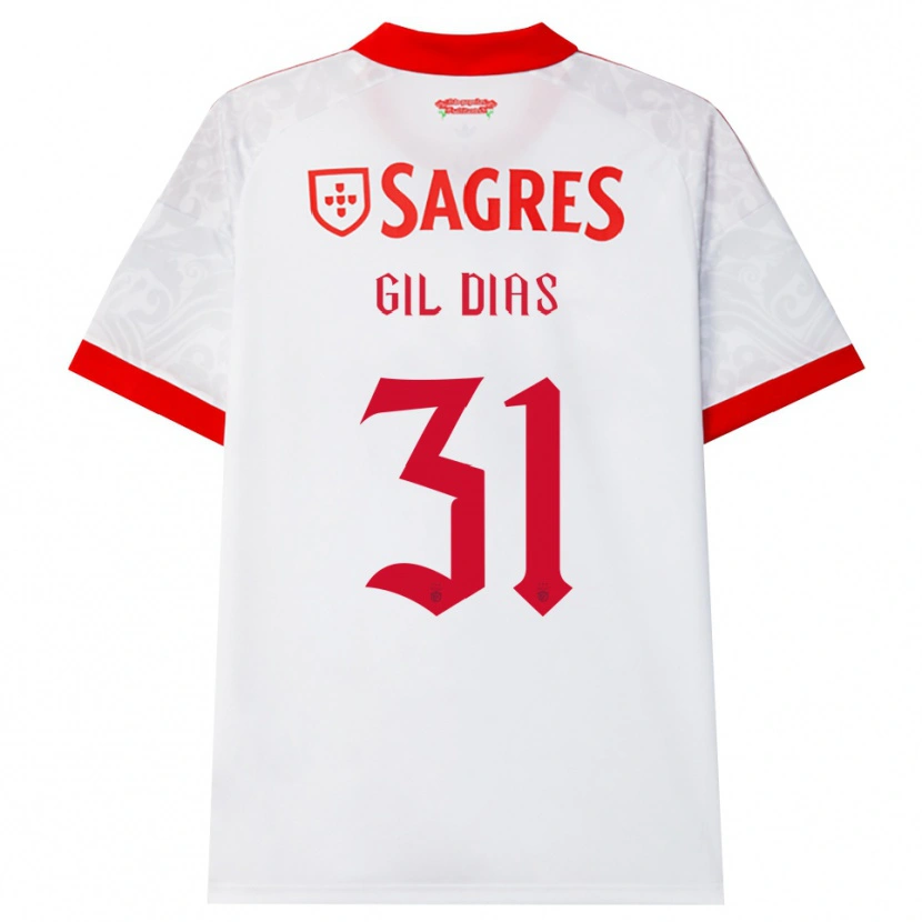 Danxen Men Gil Dias #31 White Red Yellow Away Jersey 2026/27 T-Shirt