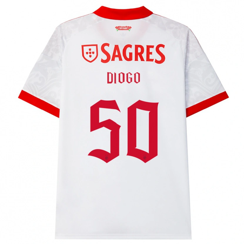 Danxen Men Diogo Ferreira #50 White Red Yellow Away Jersey 2026/27 T-Shirt