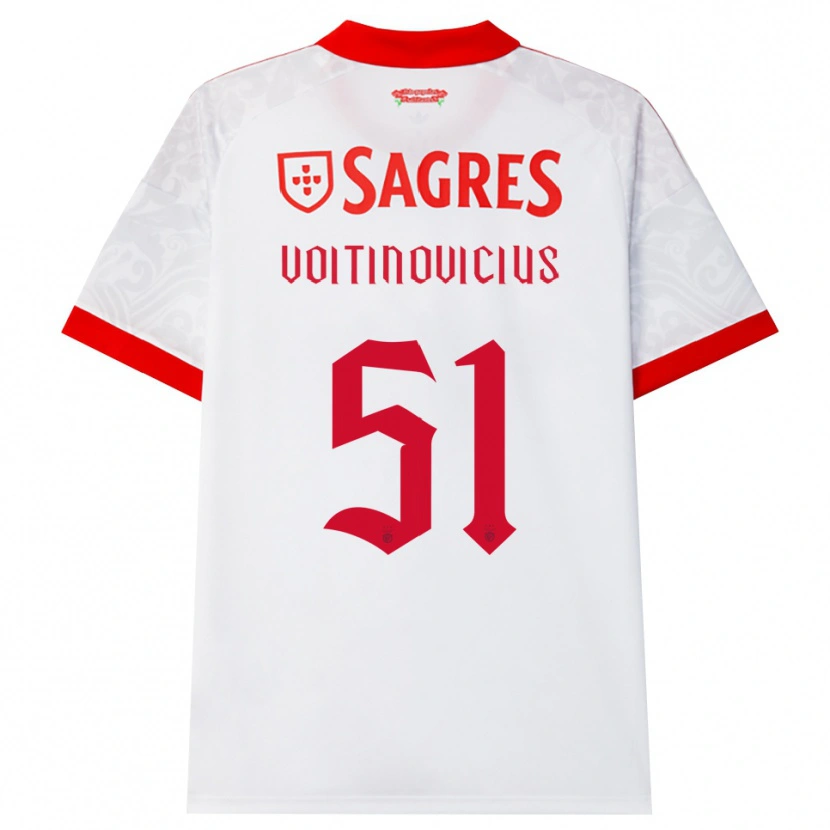 Danxen Men Arnas Voitinovičius #51 White Red Yellow Away Jersey 2026/27 T-Shirt