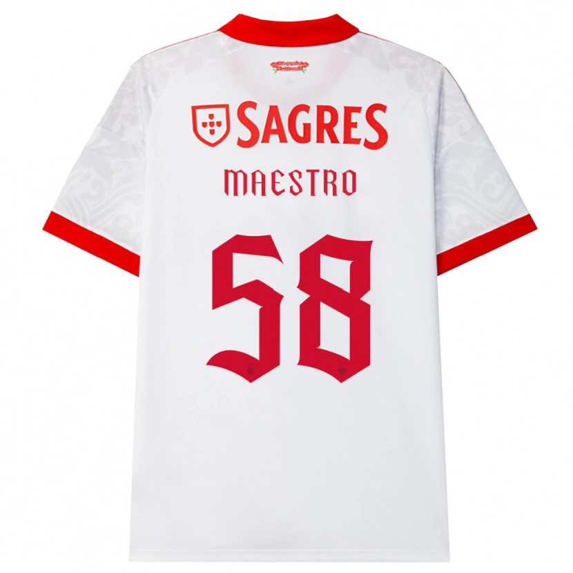 Danxen Men Maestro #58 White Red Yellow Away Jersey 2026/27 T-Shirt