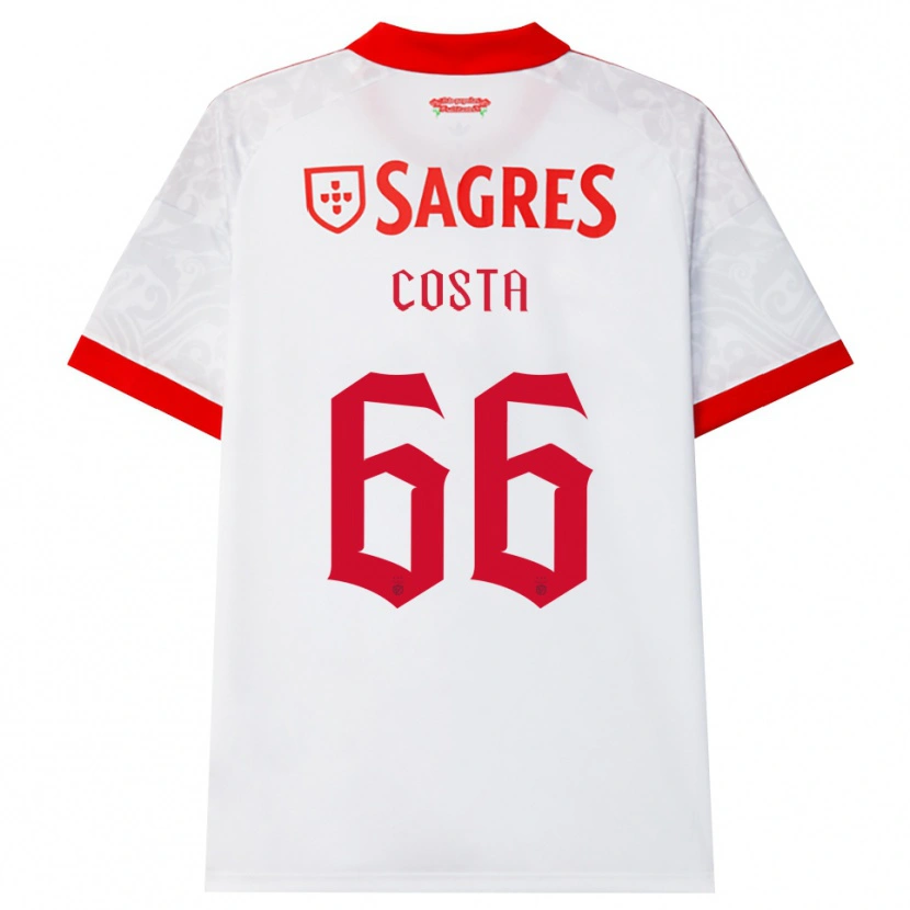 Danxen Men Rute Costa #66 White Red Yellow Away Jersey 2026/27 T-Shirt