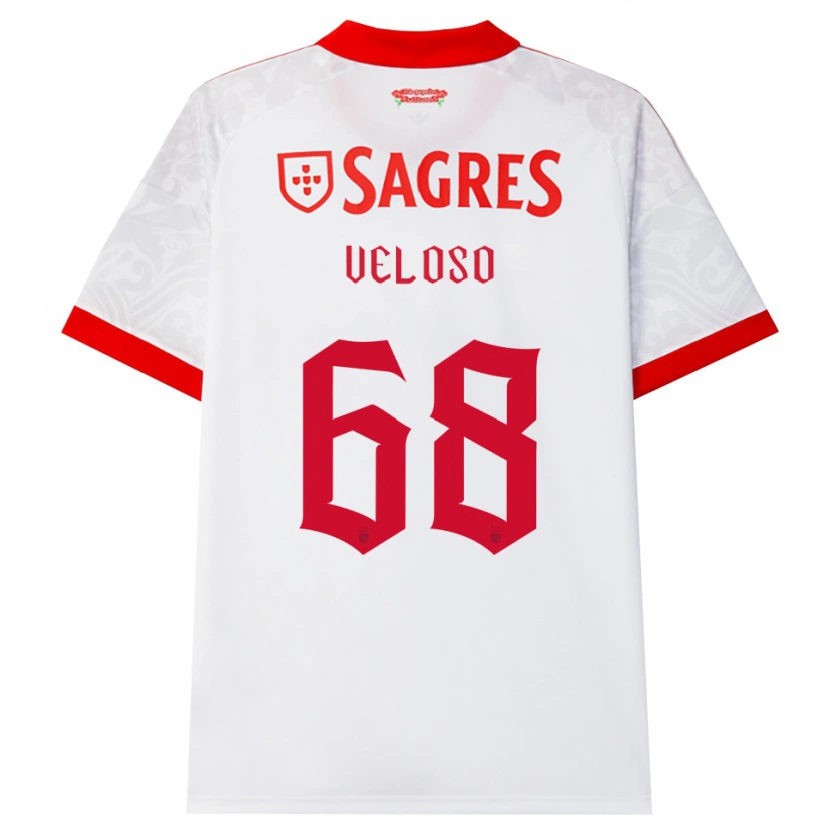 Danxen Men João Veloso #68 White Red Yellow Away Jersey 2026/27 T-Shirt