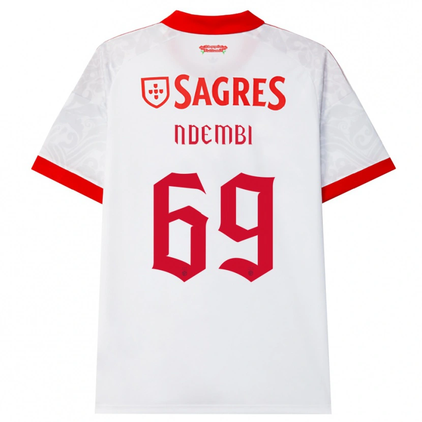 Danxen Men Michée Ndembi #69 White Red Yellow Away Jersey 2026/27 T-Shirt