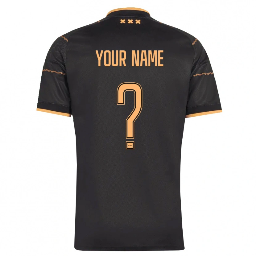 Danxen Men Your Name #0 Black Orange Away Jersey 2026/27 T-Shirt