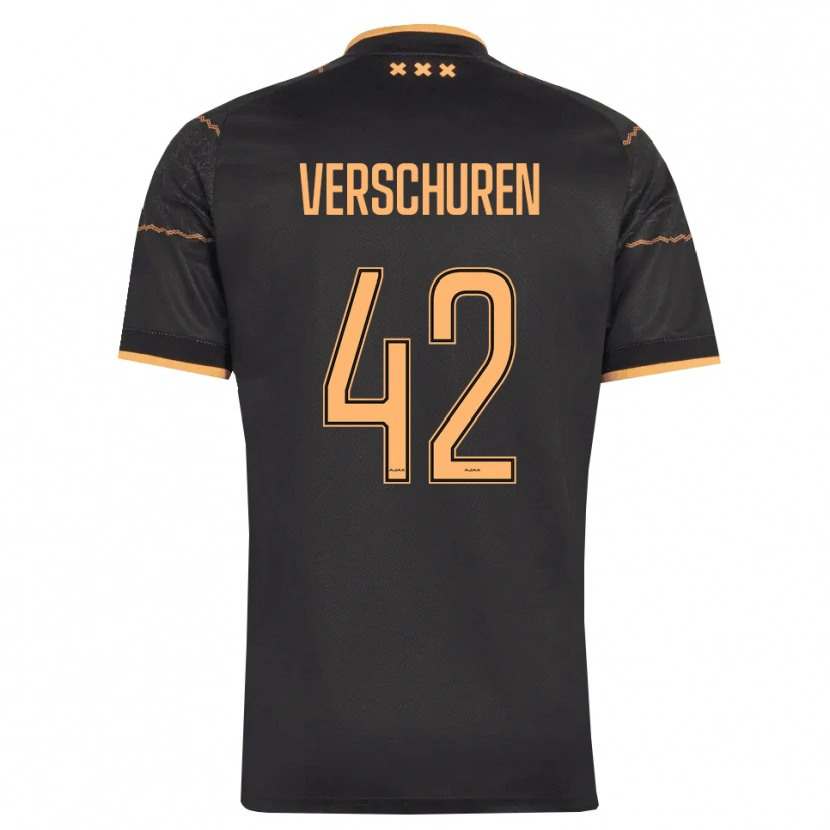 Danxen Men Nick Verschuren #42 Black Orange Away Jersey 2026/27 T-Shirt