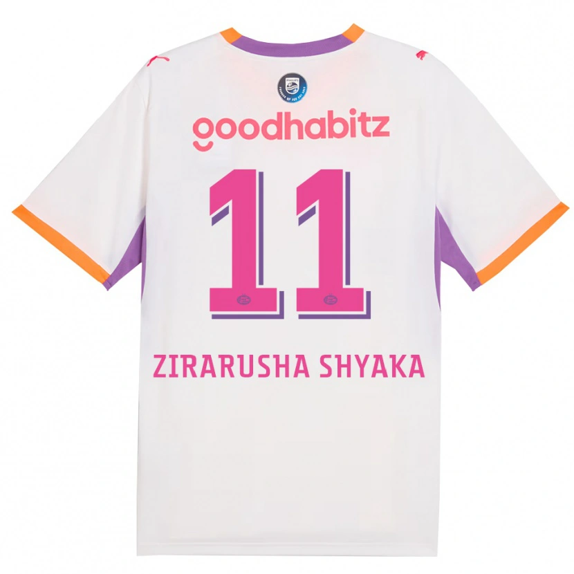 Danxen Men David Zirarusha Shyaka #11 White Purple Orange Away Jersey 2026/27 T-Shirt
