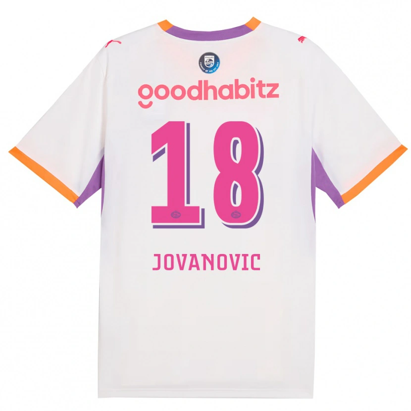 Danxen Men Nikolas Jovanovic #18 White Purple Orange Away Jersey 2026/27 T-Shirt