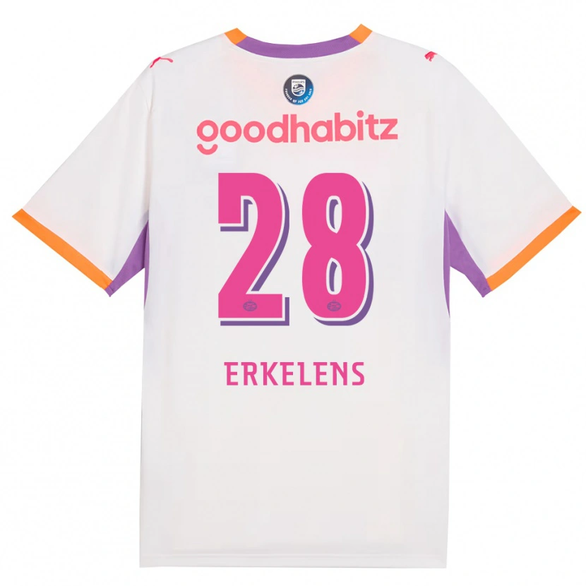 Danxen Men Kwint Erkelens #28 White Purple Orange Away Jersey 2026/27 T-Shirt