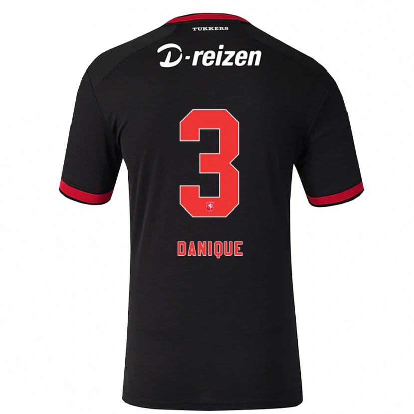 Danxen Men Danique Kerkdijk #3 Red White Black Away Jersey 2026/27 T-Shirt