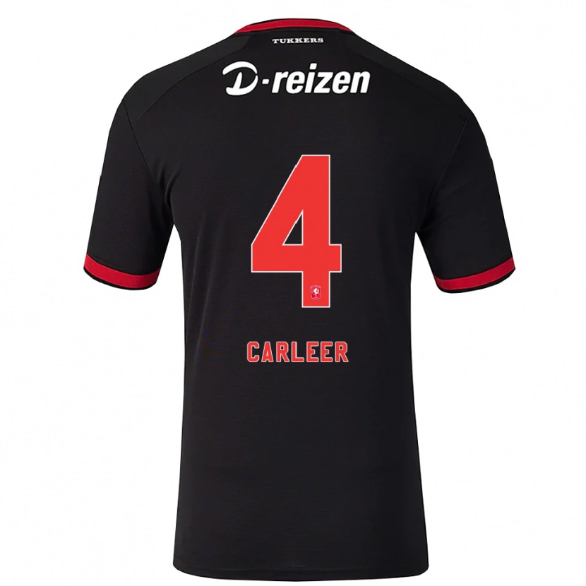 Danxen Men Lieske Carleer #4 Red White Black Away Jersey 2026/27 T-Shirt