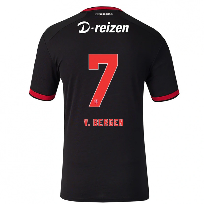 Danxen Men Mitchell Van Bergen #7 Red White Black Away Jersey 2026/27 T-Shirt
