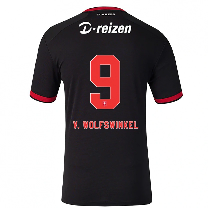 Danxen Men Ricky Van Wolfswinkel #9 Red White Black Away Jersey 2026/27 T-Shirt
