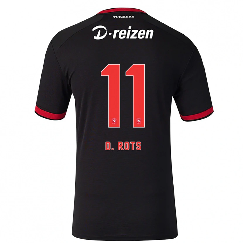 Danxen Men Daan Rots #11 Red White Black Away Jersey 2026/27 T-Shirt