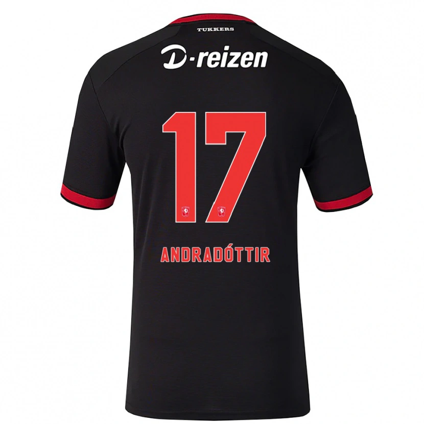Danxen Men Amanda Andradóttir #17 Red White Black Away Jersey 2026/27 T-Shirt
