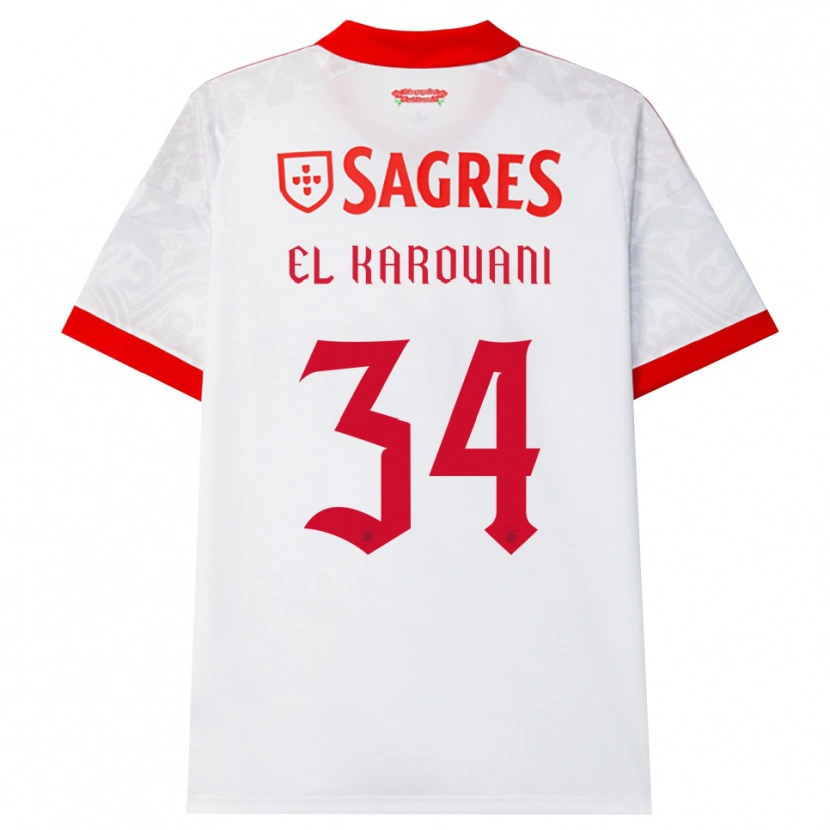 Danxen Men Souffian El Karouani #34 White Red Yellow Away Jersey 2026/27 T-Shirt