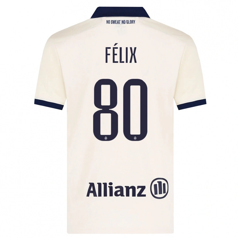 Danxen Men Félix Lemaréchal #80 Beige Black Away Jersey 2026/27 T-Shirt