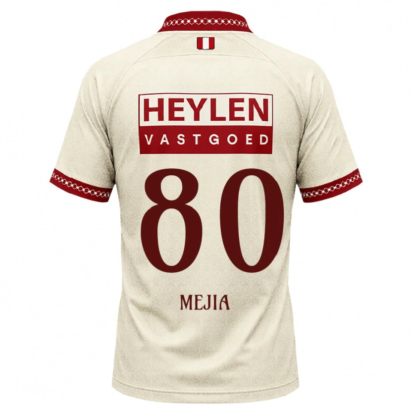 Danxen Men Carlos Mejia #80 Beige Red Away Jersey 2026/27 T-Shirt
