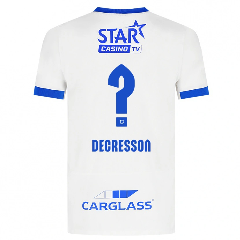 Danxen Men Lino Decresson #0 White Blue Away Jersey 2026/27 T-Shirt