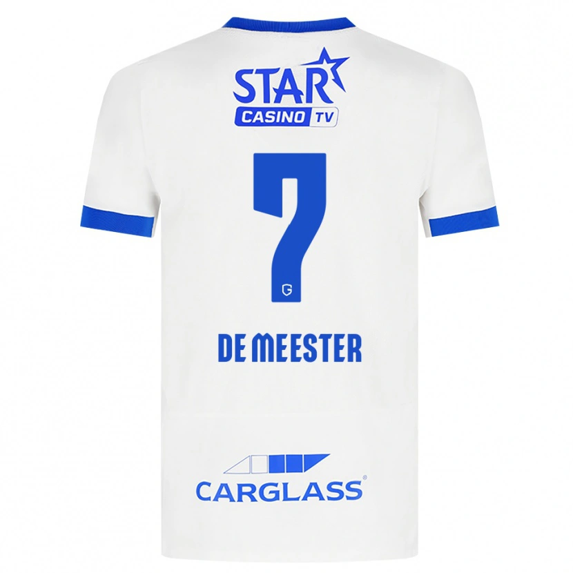 Danxen Men Thirsa De Meester #7 White Blue Away Jersey 2026/27 T-Shirt