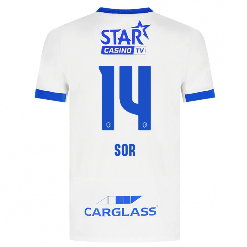 Danxen Men Yira Sor #14 White Blue Away Jersey 2026/27 T-Shirt