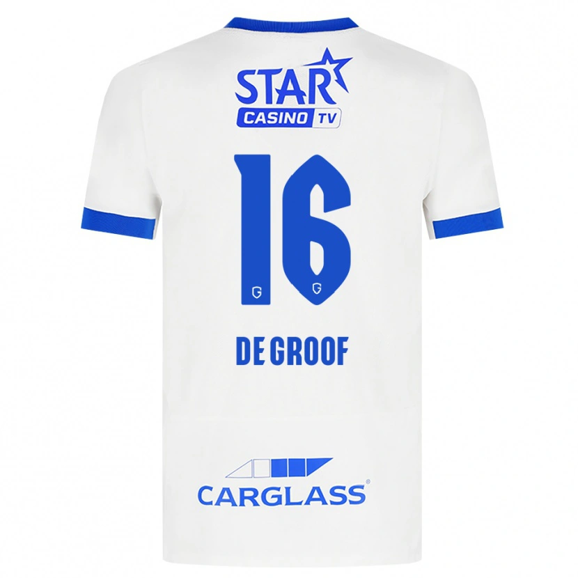 Danxen Men Jens De Groof #16 White Blue Away Jersey 2026/27 T-Shirt