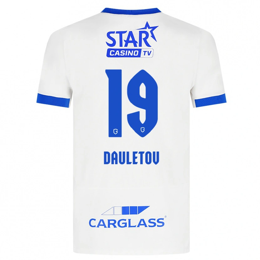 Danxen Men Shakhmurat Dauletov #19 White Blue Away Jersey 2026/27 T-Shirt