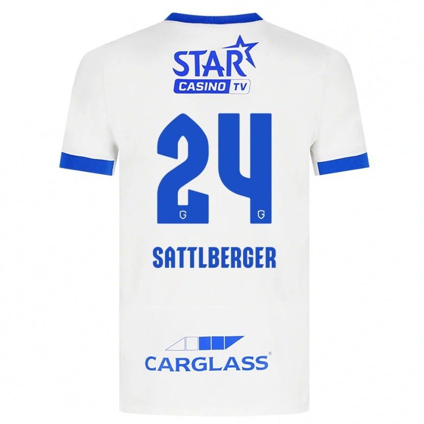 Danxen Men Nikolas Sattlberger #24 White Blue Away Jersey 2026/27 T-Shirt