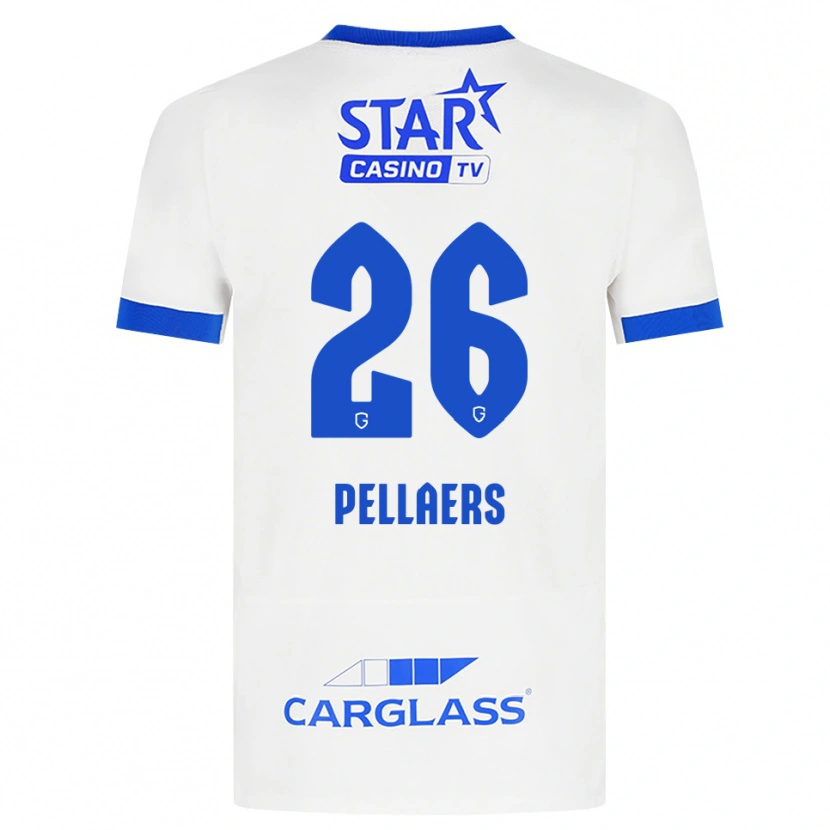 Danxen Men Amanuel Pellaers #26 White Blue Away Jersey 2026/27 T-Shirt