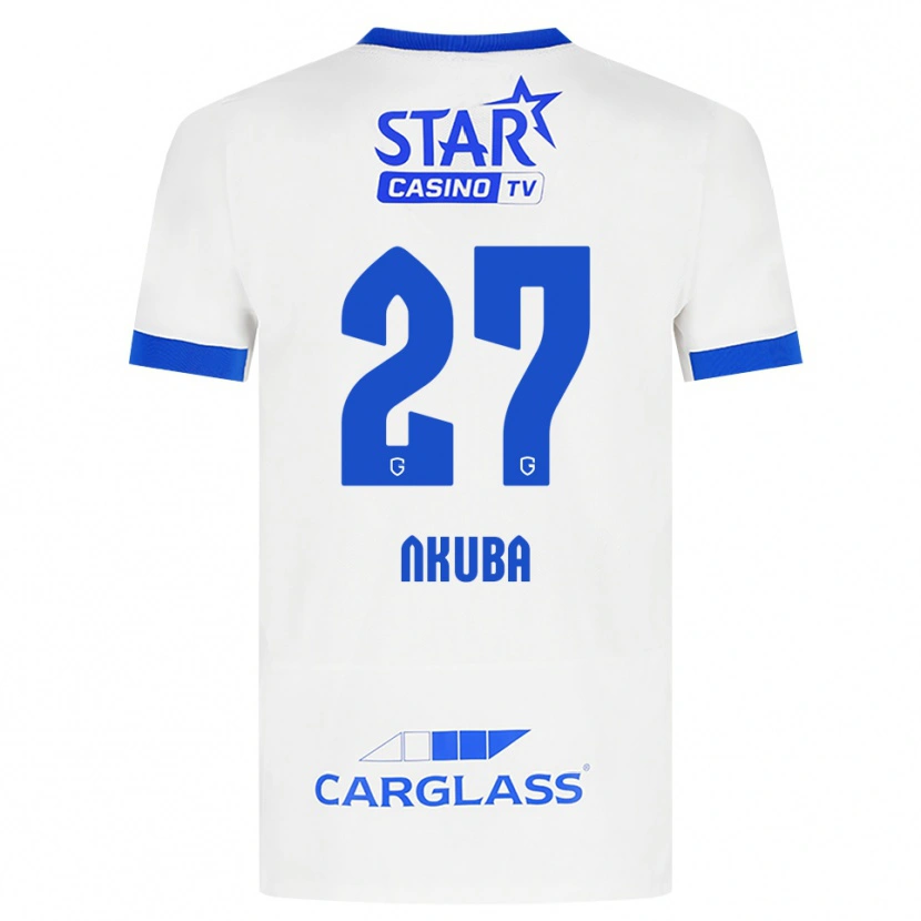 Danxen Men Ken Nkuba #27 White Blue Away Jersey 2026/27 T-Shirt